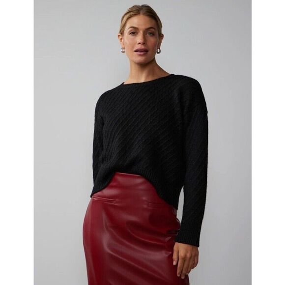 New York and Company Black Sweater Large L NWT 2346 Women’s Soft Warm  NY&C - Picture 1 of 3